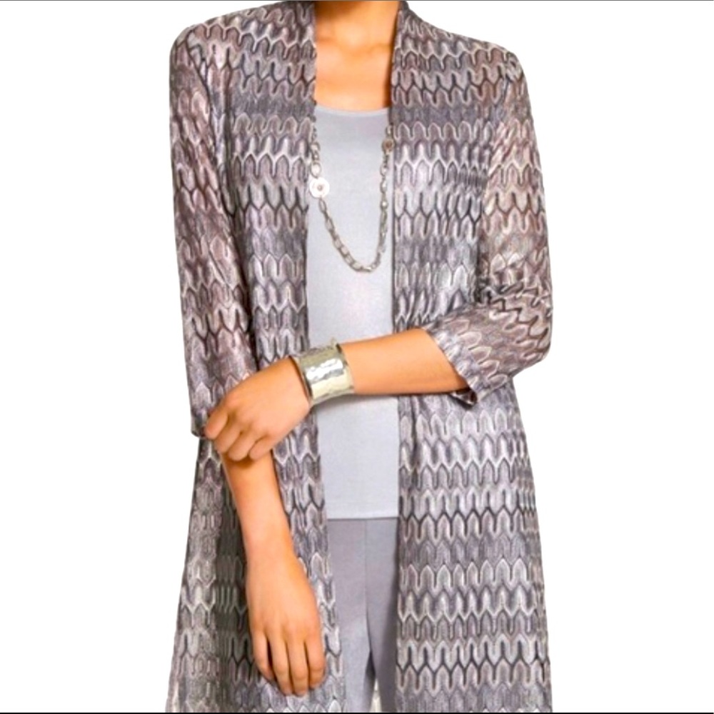 Chico's Gray Patterned Jacket